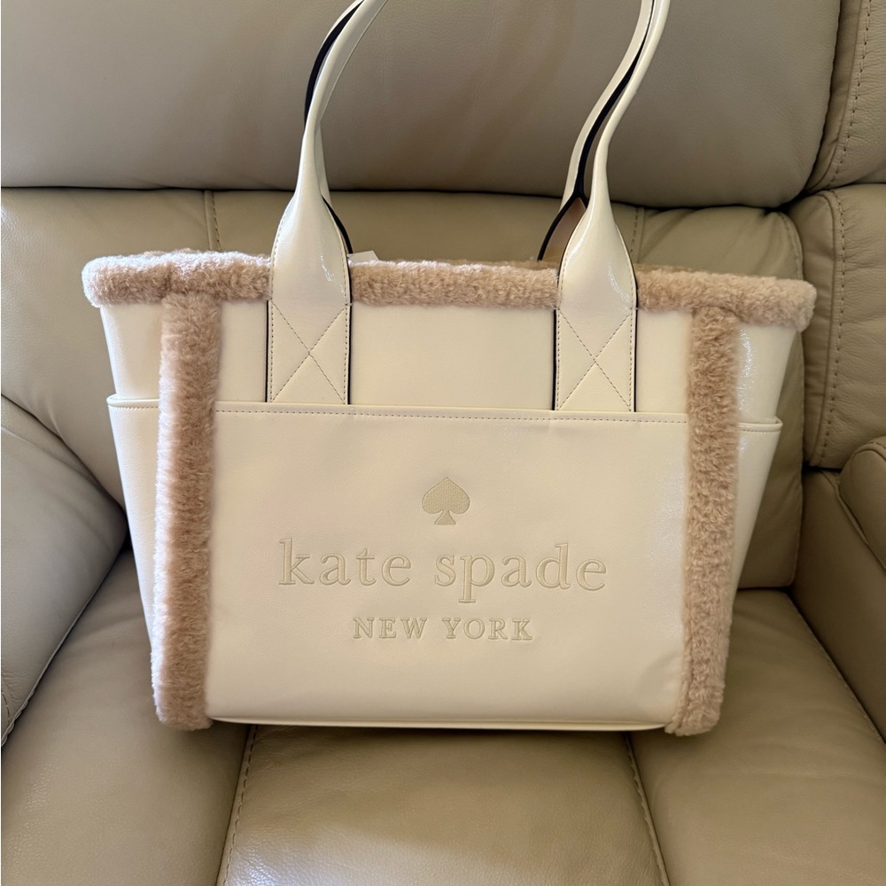 Kate Spade Cream Tote Bag brand new tag large bag